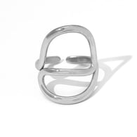 silver color/One size/One piece ring Imagen3