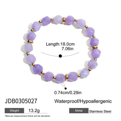 1 bracelet de perles colorées en pierres naturelles pour femme h5 