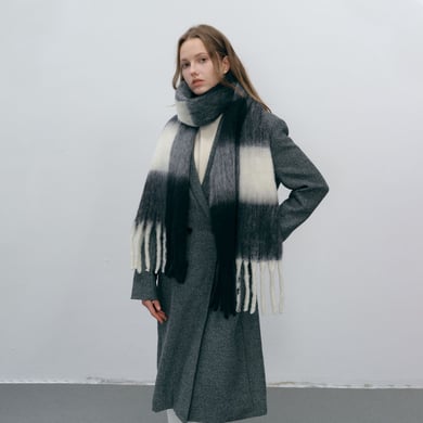 1 Stück Simple Series Klassisch karierte Polyester-Winterschals für Damen h5 