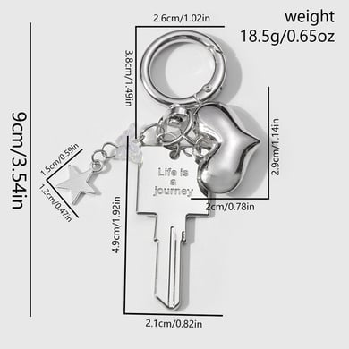 1 Piece Sweet Key Alloy Bag Charm h5 Picture2