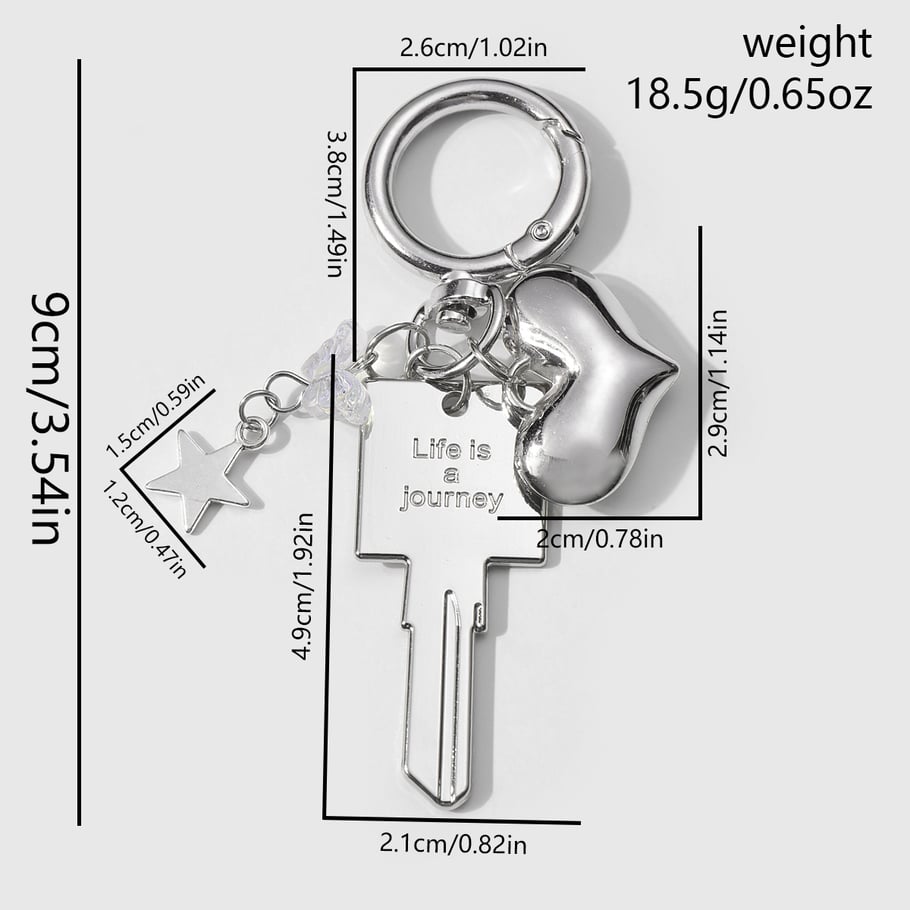 1 Piece Sweet Key Alloy Bag Charm Picture2