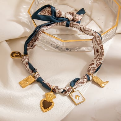 1 stuk stoffen hanger ketting h5 Afbeelding5
