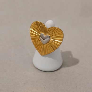 1 Piece Romantic  Simple Heart Stainless Steel  Statement Rings h5 Picture4