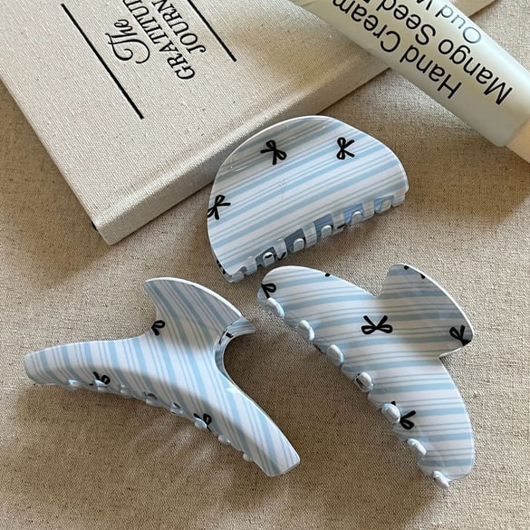 1 Pair Simple Series Sweet Bow Knot Acetate Women's Hair Claws 2