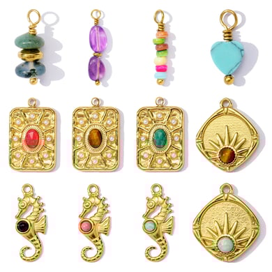 1 Piece Daily Rectangle Natural Stones Women's Pendants h5 Picture4
