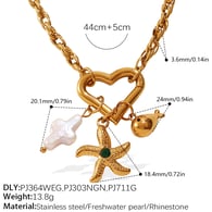 XL489G1 gold necklace 