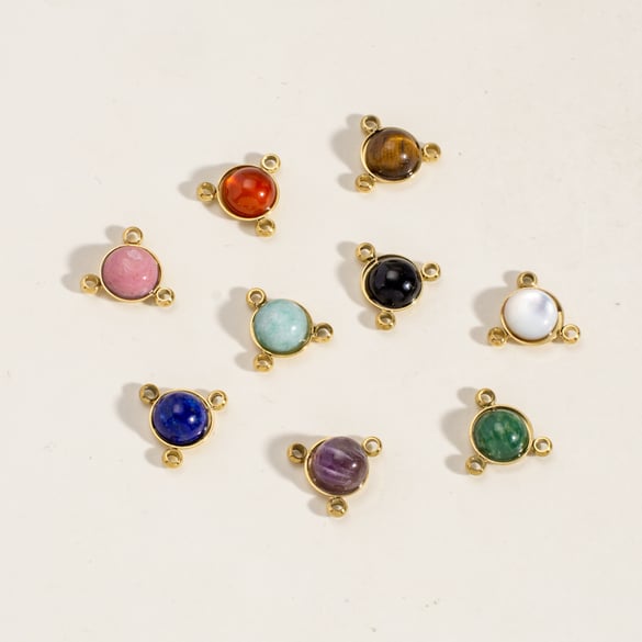 1 Piece Simple  Retro Irregular Shape Circle Natural Stones Women's Pendants