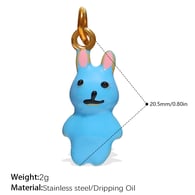 PJ637BEG blue oil drop pendant 