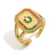 Oil Drop Open Ring-Gold-5 Picture5