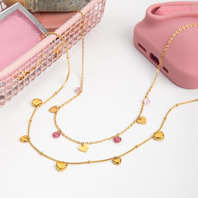 1 collar con colgante de mariposa de acero inoxidable dorado para mujer h5 Imagen7