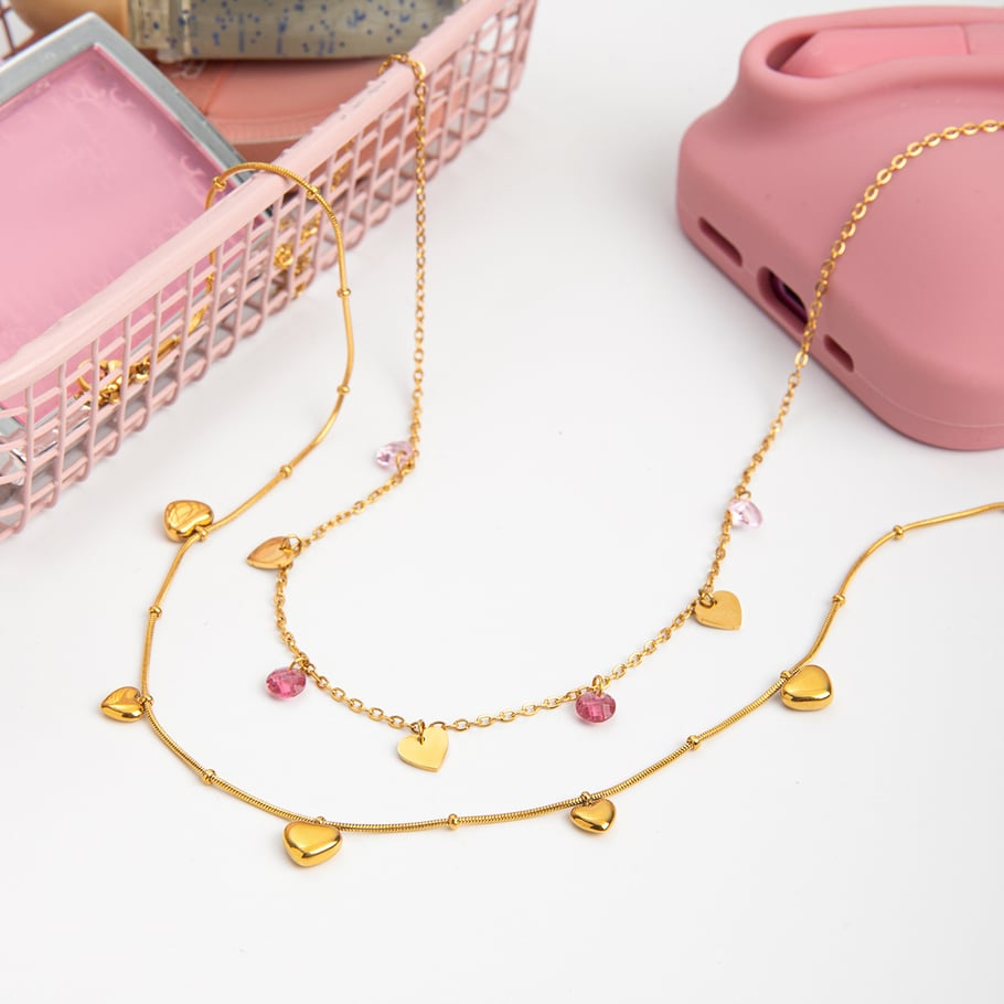 1 collar con colgante de mariposa de acero inoxidable dorado para mujer Imagen7