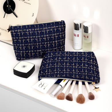 1 Stück Retro Plaid Damen Make-up Tasche h5 Bild2