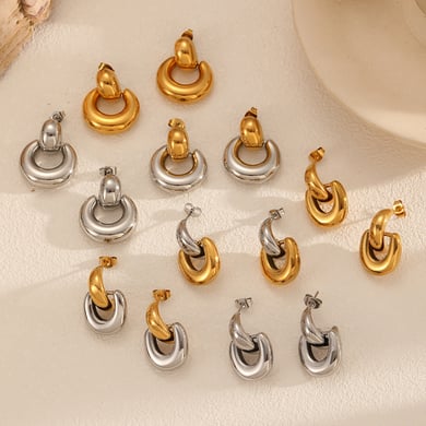 1 Pair Ins Style Stainless Steel Drop Earrings h5 Picture2