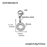 D297-Steel O-shaped 5A zircon pendant Picture6