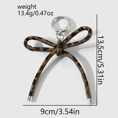 1 pièce de breloque de sac à nœud papillon imprimé léopard h5 Image2