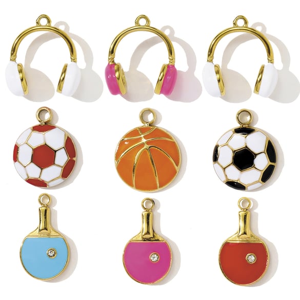 1 pieza de colgantes de acero inoxidable para mujer de la serie deportiva