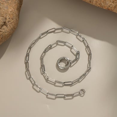 1 stuk Simple Series Daily Circle roestvrijstalen dameshangerkettingen h5 Afbeelding4