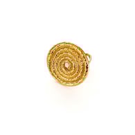 Gold 30mm medal ring/One Size Picture2