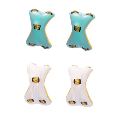 1 Pair Colorful Irregular Shape Stainless Steel Gold Color Women's Stud Earrings h5 Picture8