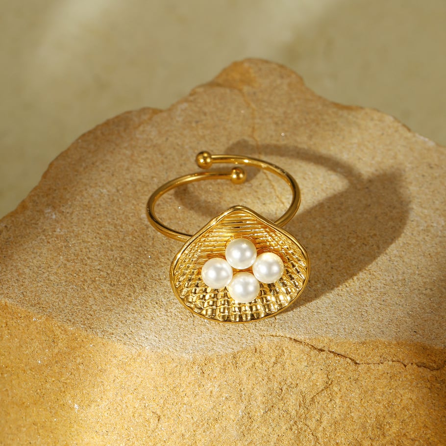 1 Piece Stainless Steel Gold Color Statement Ring Picture4