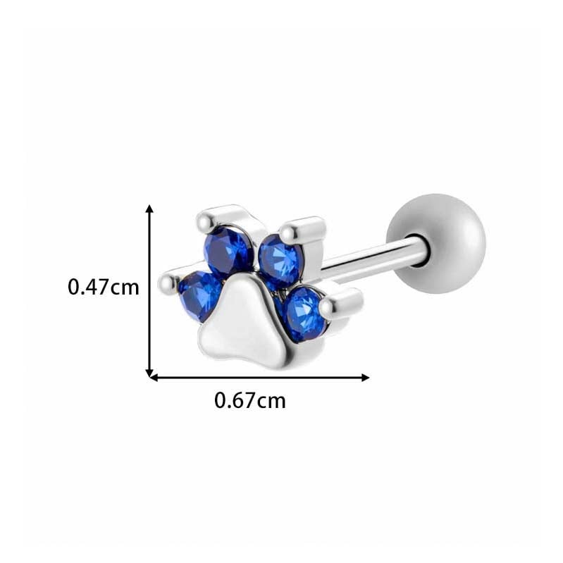 1 Adet Çiçek Bakır Zirkonyum Piercing Küpe Resim2