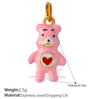 PJ628PKG Pink Drop Oil Pendant Picture9