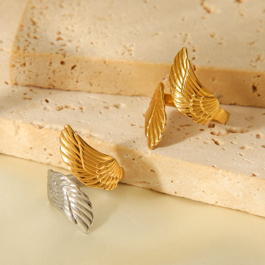 1 Piece Mixed Gold Color & Silver Colors Stainless Steel Gold Color Statement Rings Picture5