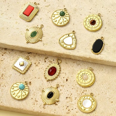 1 Piece Simple Circle Natural Stones Women's Pendants h5 Picture3