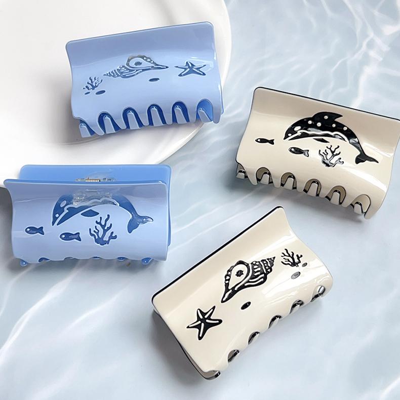 1 Piece Dolphin Acrylic Women's Hair Claws Picture4