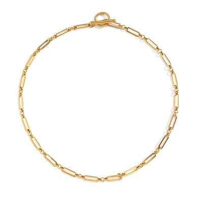 1 Piece Stainless Steel Gold Color Chain Necklace h5 Picture6