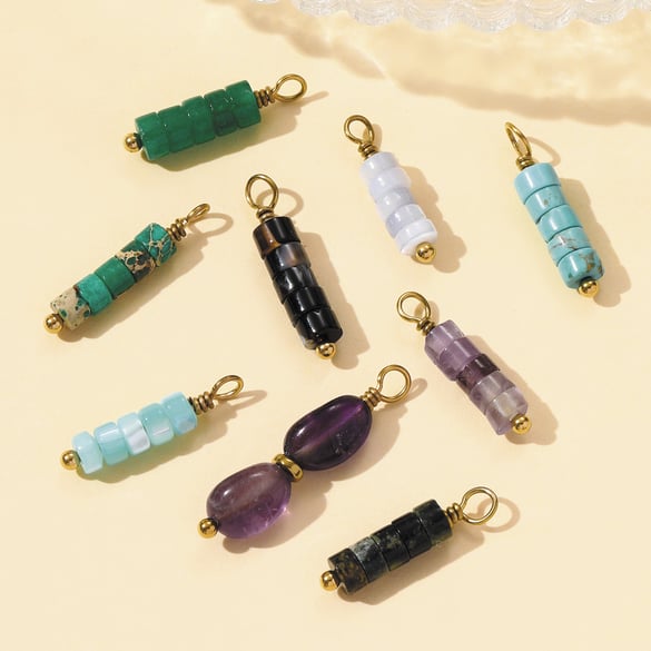 1 Piece Natural Stones Beads Women's Pendants 2