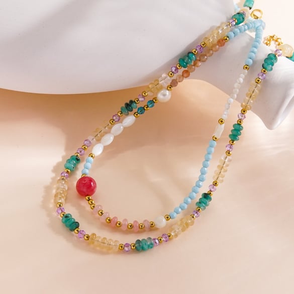 Lichte luxe en elegante kralenketting voor dames 2