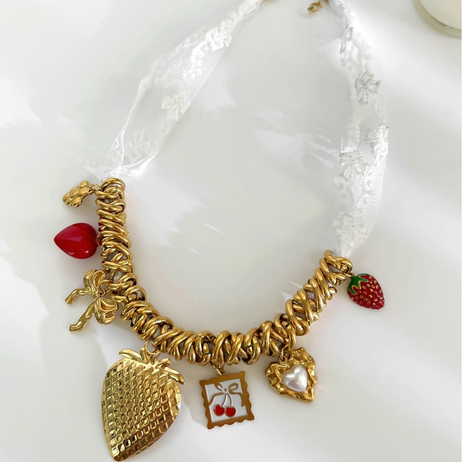 1 Piece Heart Stainless Steel Gold Color Pendant Necklace Picture4
