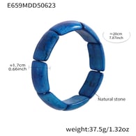 E659-Natural stone dark blue bracelet 20cm (the color of the natural stone is slightly different, please be careful if you mind) Picture2