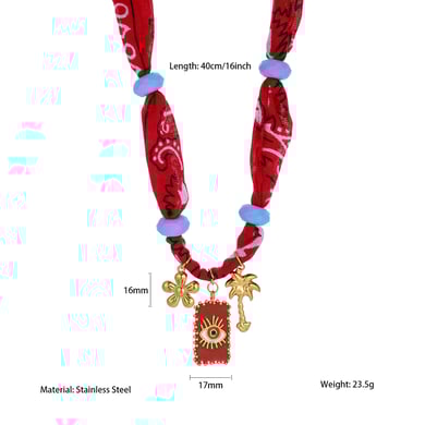 1 pezzo di collana con ciondolo da donna in acciaio inossidabile color oro a forma di ferro di cavallo retrò h5 Immagine2