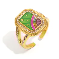 Oil Drop Open Ring-Gold-3 Picture3