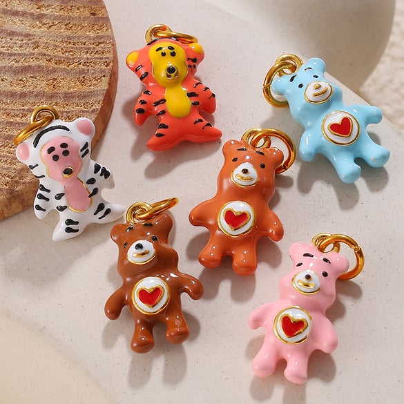 1 Piece Cute Animal Stainless Steel  DIY Pendant