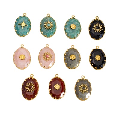 1 Piece Romantic  Elegant Irregular Shape Sun Natural Stones Women's Pendants h5 Picture5