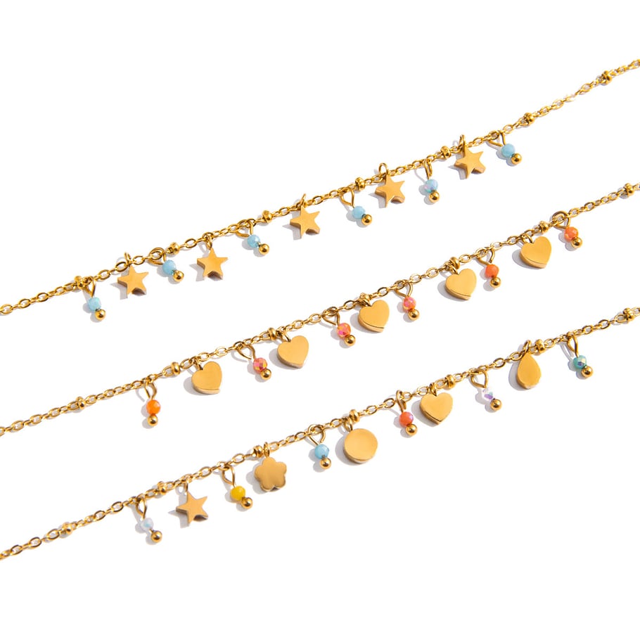Collier avec pendentif en forme de cœur délicat et mignon en acier inoxydable couleur or pour femme Image6
