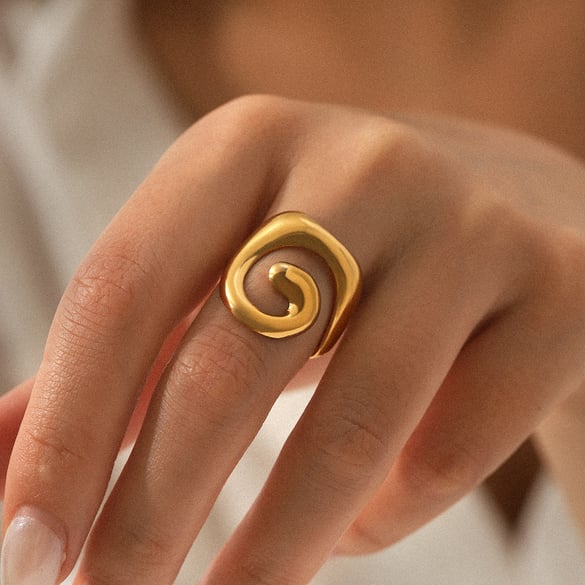 1 Piece Simple  Daily Irregular Shape Stainless Steel  Statement Rings