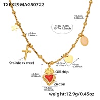 TXP329-Collana multiaccessorio Love 38+5cm Immagine3