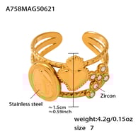 A758-Golden Love Ring/No.7 Picture6