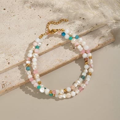 1 Piece Pearl Natural Stone Beaded Necklace h5 Picture4