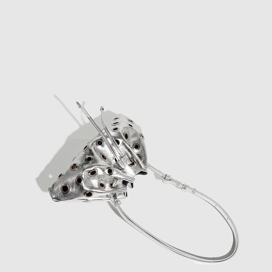 Bolso de hombro de PU con remaches clásicos de serie lujosa para mujer, 1 pieza Imagen6