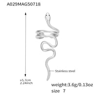 A029-Anello Cobra in acciaio/Numero 7 Immagine2