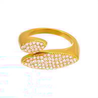 A793-Anello in oro 5A con zirconi - Misura 7/Numero 7 