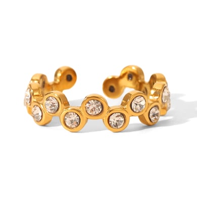 1 Stück unregelmäßige Form Edelstahl Gold Farbe Damen Halsketten Sets h5 