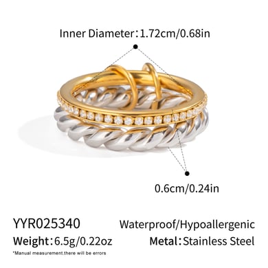 1 stuk roestvrijstalen minimalistische ring in gemengde kleuren h5 