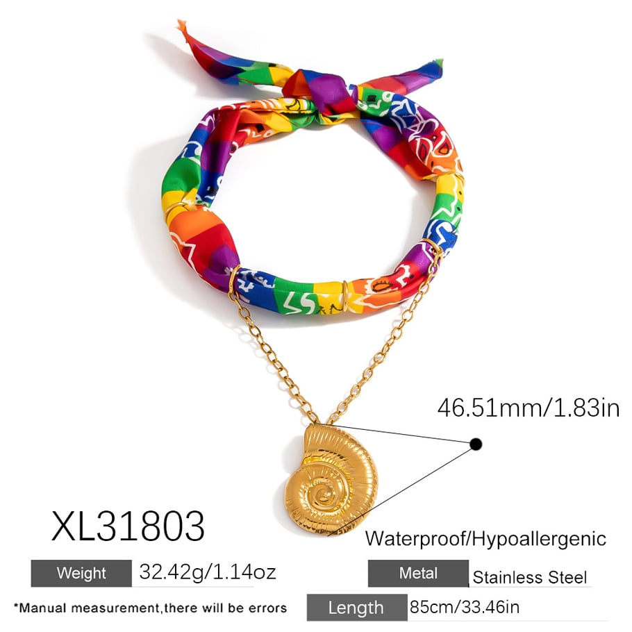 1 stuk stoffen hanger ketting Afbeelding2