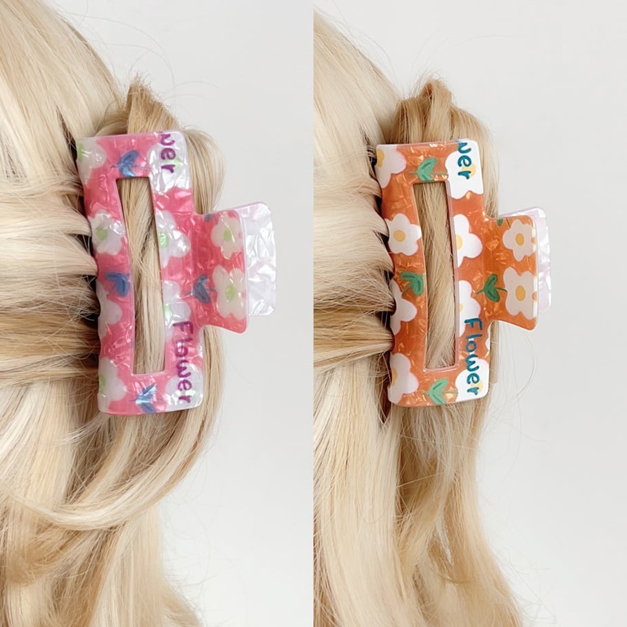 1 Piece Sweet Flower Acrylic Women's Hair Claws Picture4